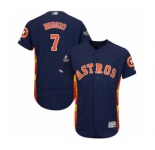 Men's Houston Astros #7 Craig Biggio Navy Blue Alternate Flex Base Authentic Collection 2019 World Series Bound Baseball Jersey