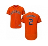 Men's Majestic Houston Astros #2 Alex Bregman Orange Flexbase Authentic Collection MLB Jersey