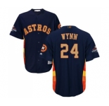 Men's Majestic Houston Astros #24 Jimmy Wynn Replica Navy Blue Alternate 2018 Gold Program Cool Base MLB Jersey