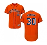 Men's Majestic Houston Astros #30 Hector Rondon Orange Alternate Flex Base Authentic Collection MLB Jersey