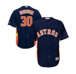 Men's Majestic Houston Astros #30 Hector Rondon Replica Navy Blue Alternate Cool Base MLB Jersey