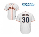 Men's Majestic Houston Astros #30 Hector Rondon Replica White Home Cool Base MLB Jersey