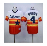 mlb jerseys houston astros #4 springer white-orange[m&n]
