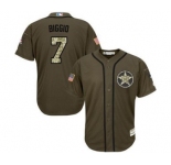 mlb jerseys houston astros #7 craig biggio green salute to service