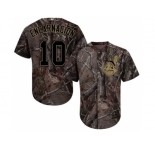 Men Cleveland Indians #10 Edwin Encarnacion Camo Realtree Collection Cool Base Stitched MLB Jerseyey