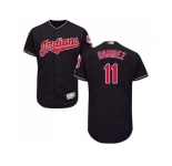 Men Cleveland Indians #11 Jose Ramirez Navy Blue Flexbase Authentic Collection Stitched MLB Jersey