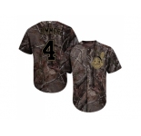 Men Cleveland Indians #4 Bradley Zimmer Camo Realtree Collection Cool Base Stitched MLB Jersey