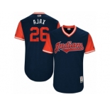 Men's 2017 Little League World Series Indians Austin Jackson #26 Ajax Navy Jersey