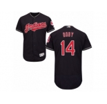 Men's Majestic Cleveland Indians #14 Larry Doby Navy Blue Flexbase Authentic Collection MLB Jersey