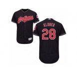 Men's Majestic Cleveland Indians #28 Corey Kluber Navy Blue Flexbase Authentic Collection MLB Jersey