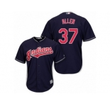 Men's Majestic Cleveland Indians #37 Cody Allen Replica Navy Blue Alternate 1 Cool Base MLB Jersey