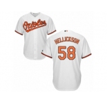 Baltimore Orioles #58 Jeremy Hellickson Replica White Home Cool Base MLB Jersey