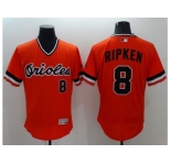 MLB Men Baltimore Orioles #8 Cal Ripken Orange Flexbase Authentic Collection Cooperstown Stitched Baseball Jersey