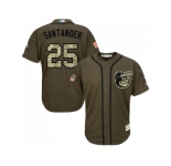 Men Baltimore Orioles #25 Anthony Santander Green Salute to Service Stitched MLB Jersey