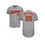 Men Baltimore Orioles #25 Anthony Santander Grey Flexbase Authentic Collection Stitched MLB Jersey