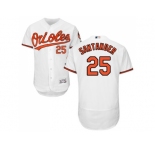 Men Baltimore Orioles #25 Anthony Santander White Flexbase Authentic Collection Stitched MLB Jersey