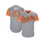 Men's 2017 Little League World Series Orioles #23 Joey Rickard Joey Gray Jersey