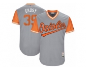 Men's 2017 Little League World Series Orioles Kevin Gausman #39 Gausy Gray Jersey