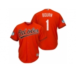 Men's Baltimore Orioles #1 Michael Bourn 2017 Spring Training Cool Base Stitched MLB Jersey