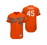 Men's Baltimore Orioles #45 Mark Trumbo 2017 Spring Training Flex Base Authentic Collection Stitched Baseball Jersey