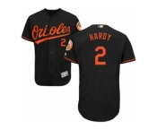 Men's Majestic Baltimore Orioles #2 J.J. Hardy Black Flexbase Authentic Collection MLB Jersey