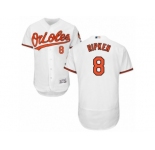 Men's Majestic Baltimore Orioles #8 Cal Ripken White Flexbase Authentic Collection MLB Jersey