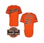 mlb jerseys baltimore orioles #21 markakis orange cool base[20th anniversary patch]