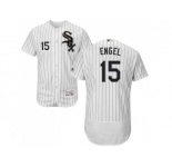 Men Chicago White Sox #15 Adam Engel White(Black Strip) Flexbase Authentic Collection Stitched MLB Jerseys