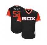 Men's 2017 Little League World Series White Sox Jake Petricka #52 Petey Black Jersey