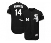 Men's Majestic Chicago White Sox #14 Paul Konerko Black Flexbase Authentic Collection MLB Jersey