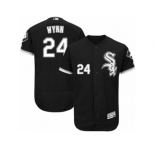 Men's Majestic Chicago White Sox #24 Early Wynn Black Flexbase Authentic Collection MLB Jersey