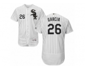 Men's Majestic Chicago White Sox #26 Avisail Garcia White Black Flexbase Authentic Collection MLB Jersey
