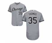 Men's Majestic Chicago White Sox #35 Frank Thomas Grey Flexbase Authentic Collection MLB Jersey