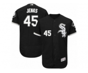 Men's Majestic Chicago White Sox #45 Bobby Jenks Black Flexbase Authentic Collection MLB Jersey