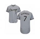 Men's Majestic Chicago White Sox #7 Jeff Keppinger Grey Flexbase Authentic Collection MLB Jersey