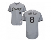 Men's Majestic Chicago White Sox #8 Bo Jackson Grey Flexbase Authentic Collection MLB Jersey