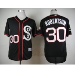 mlb jerseys chicago white sox #30 robertson black[2015 new][robertson]