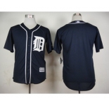 Men Detroit Tigers Blank Navy Blue 2016 Official Cool Base Jersey