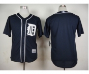 Men Detroit Tigers Blank Navy Blue 2016 Official Cool Base Jersey