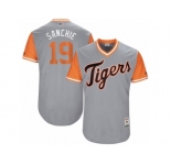 Men's 2017 Little League World Series Tigers #19 Anibal Sanchez Sanchie Gray Jersey