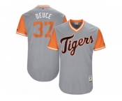 Men's 2017 Little League World Series Tigers #37 Jim Adduci Deuce Gray Jersey