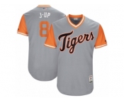 Men's 2017 Little League World Series Tigers Justin Upton #8 J-Up Gray Jersey