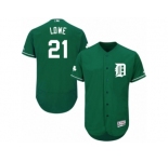 Men's Majestic Detroit Tigers #21 Mark Lowe Green Celtic Flexbase Authentic Collection MLB Jersey