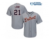 Men's Majestic Detroit Tigers #21 Mark Lowe Replica Grey Road Cool Base MLB Jersey
