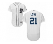 Men's Majestic Detroit Tigers #21 Mark Lowe White Flexbase Authentic Collection MLB Jersey