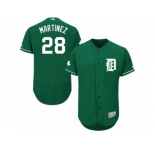 Men's Majestic Detroit Tigers #28 J. D. Martinez Green Celtic Flexbase Authentic Collection MLB Jersey