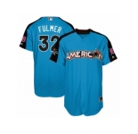 Men's Majestic Detroit Tigers #32 Michael Fulmer Replica Blue American League 2017 MLB All-Star MLB Jersey