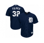 Men's Majestic Detroit Tigers #32 Michael Fulmer Replica Navy Blue Alternate Cool Base MLB Jersey