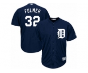 Men's Majestic Detroit Tigers #32 Michael Fulmer Replica Navy Blue Alternate Cool Base MLB Jersey