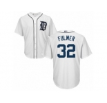Men's Majestic Detroit Tigers #32 Michael Fulmer Replica White Home Cool Base MLB Jersey